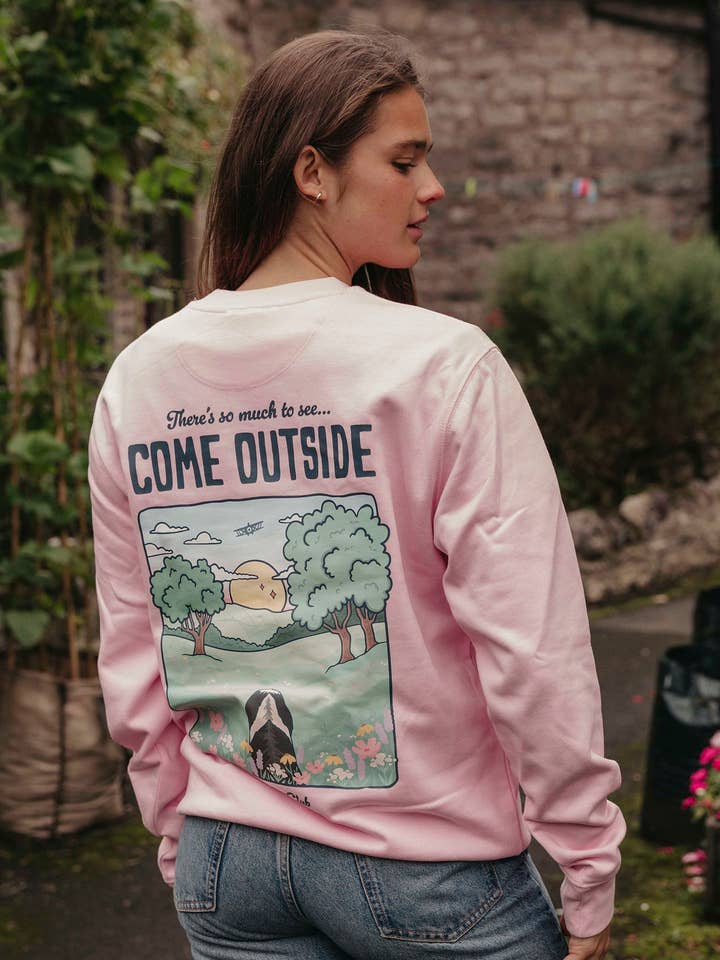 Come Outside Organic Cotton Sweatshirt for wholesale by Morning Club Clothing