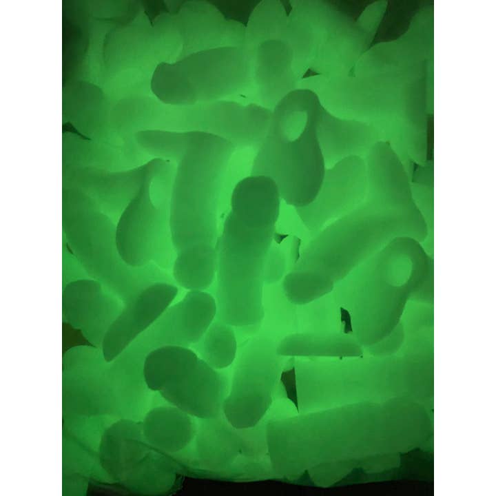 NumanPrints - Vendita all'ingrosso Regalo divertente/originale - Tappi per valvole a forma di pene luminosi al buio1