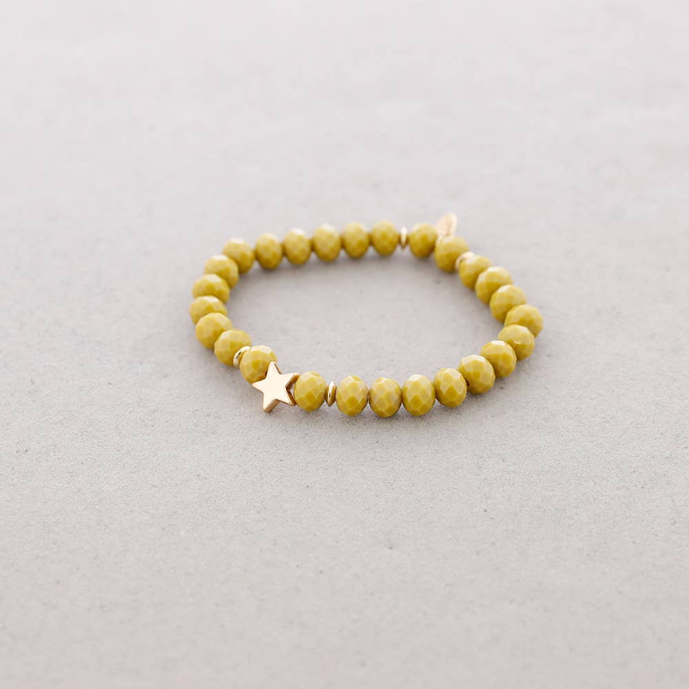 Sonata – Großhandel Perlenarmband – Elastisches Armband mit facettierten Kristallperlen und Stern9