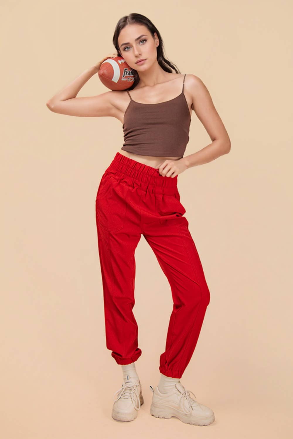 VERY J - Wholesale Athletic Sweatpants/Joggers - Women's - NP70063-Elasticized waist jogger pants12