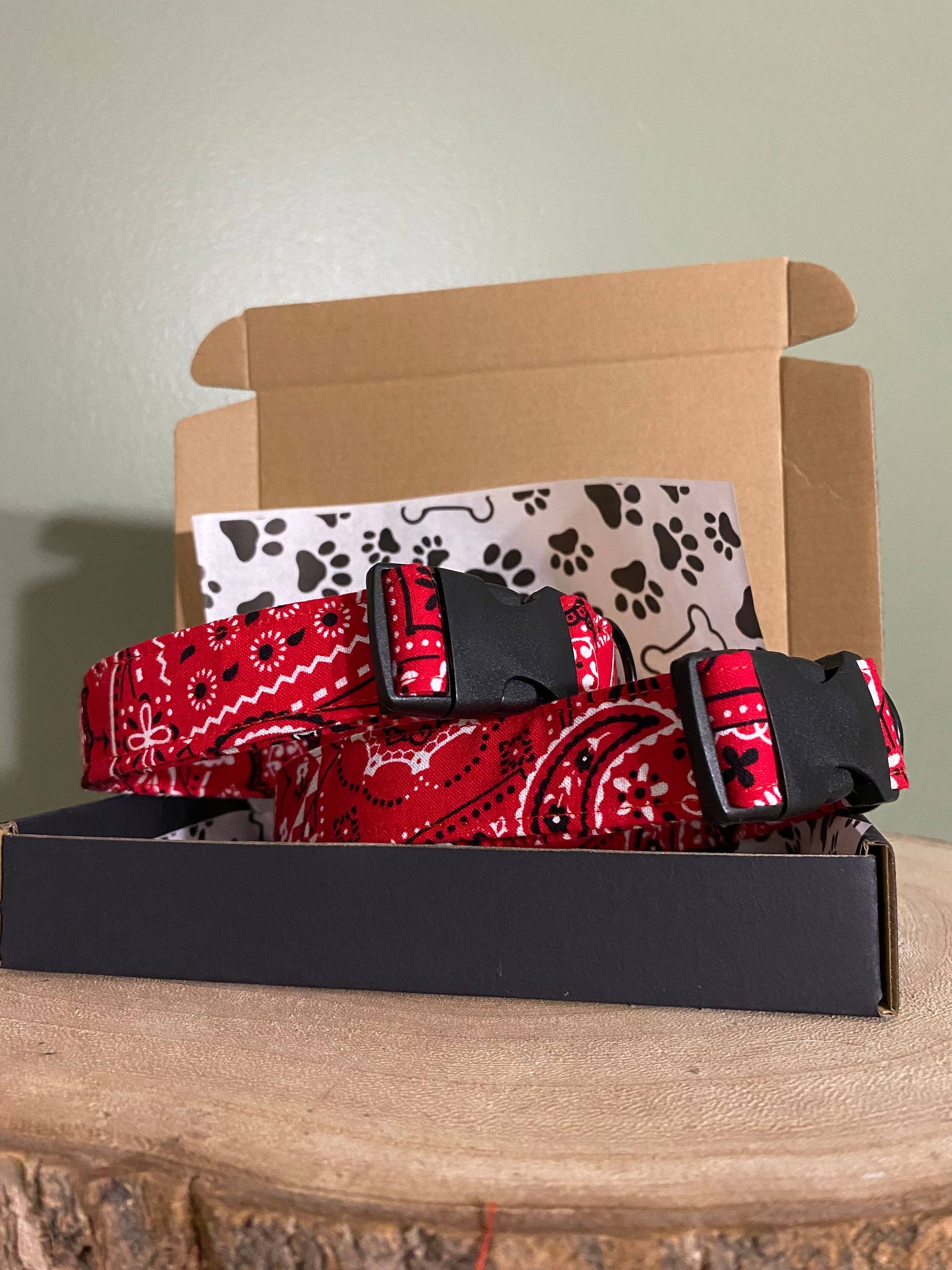 Dixie Lane Collars – wholesale Pet collar – Dog – Western Red Paisley Bandana Dog Collar9