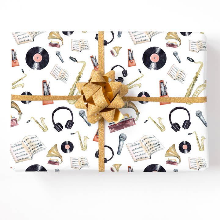 Papier d'emballage pour musique vintage pour la vente par Stesha Wrapt