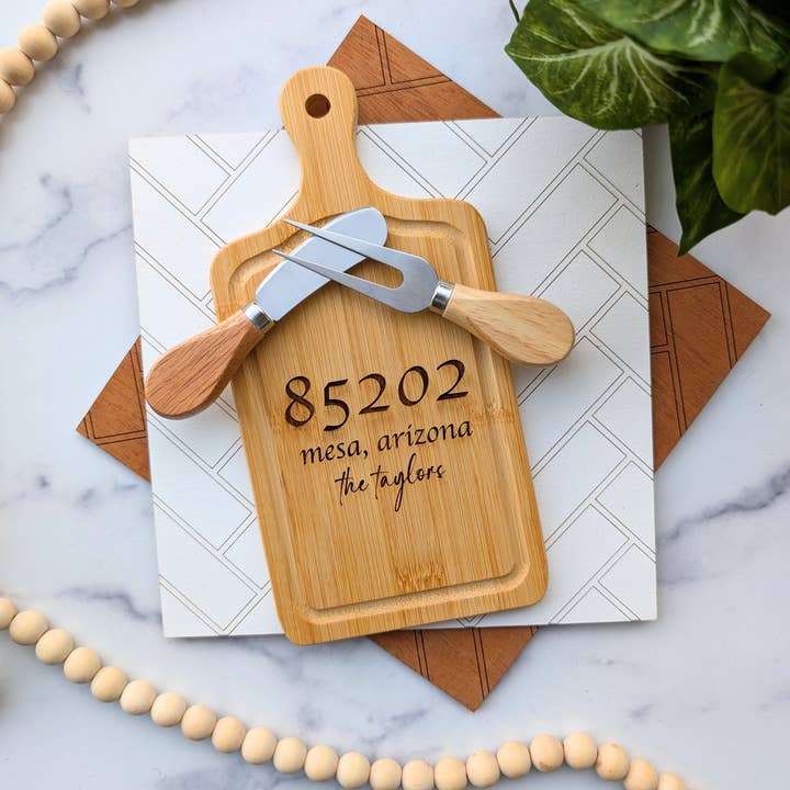 Conjunto de Tábua de Queijos em Bambu Personalizada com Gravação por atacado de Candle N Joy