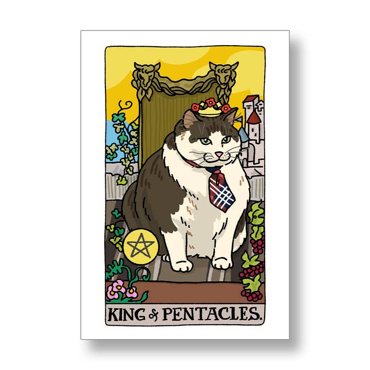 Tarot Cat Kunstplakater - Konger for engroshandel hos Chonky Goods by Ping Hatta. Studio