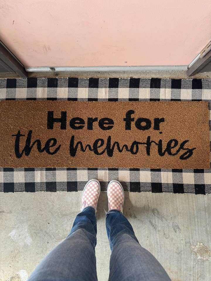 XL Doormat - Here for the memories (New Length) for wholesale by Modern Burlap