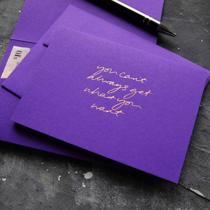 Du kan inte alltid få vad du vill - Cash Card för wholesale av Text From A Friend