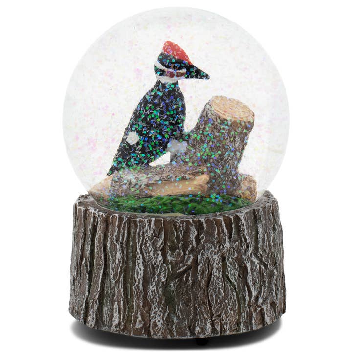 EAST AVENUE - Wholesale Snow Globe - Pileated Woodpecker 100MM Musical Snow Globe1