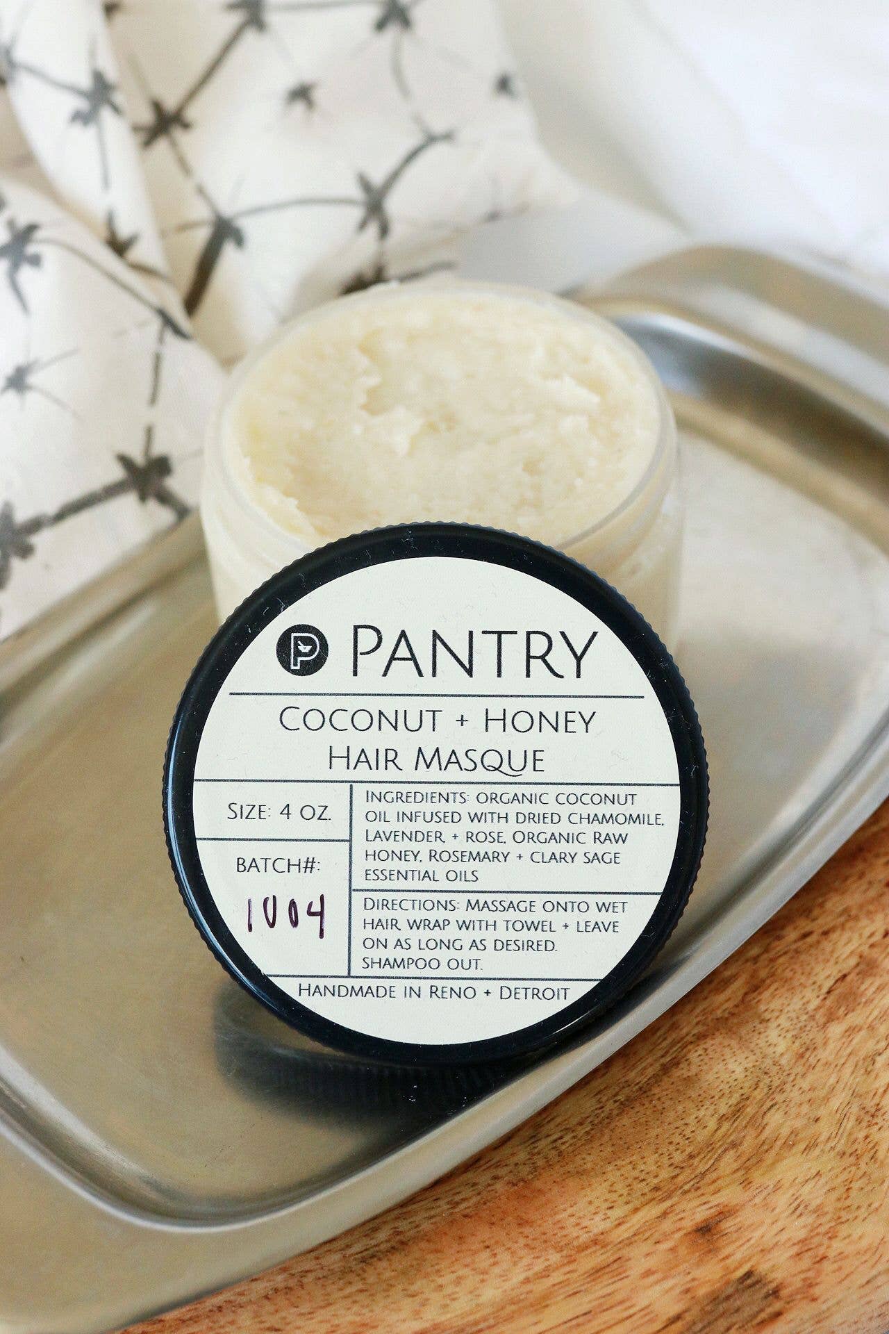 Pantry Products - Skin, Body, + Wellness - Wholesale Hair Mask - Organic Coconut + Honey Hair Masque - Coconut Mask1
