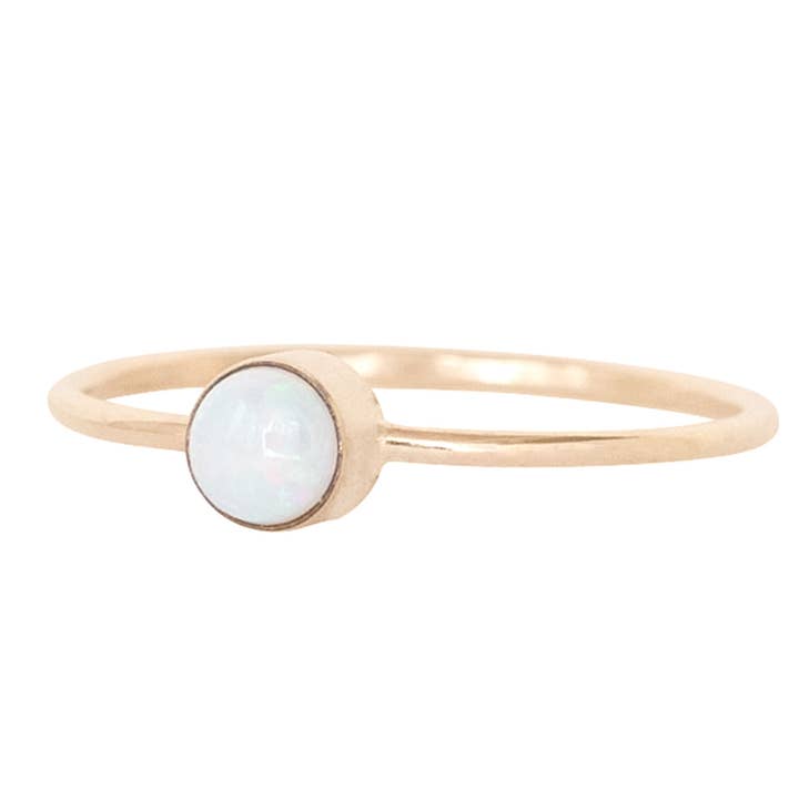Magical Australian Opal Circa Stacking Ring for wholesale by Favor Jewelry
