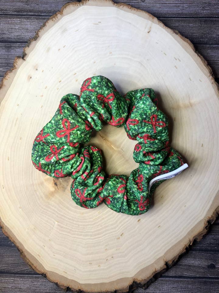 Christmas Hair Scrunchie for wholesale by South Coast Sewn