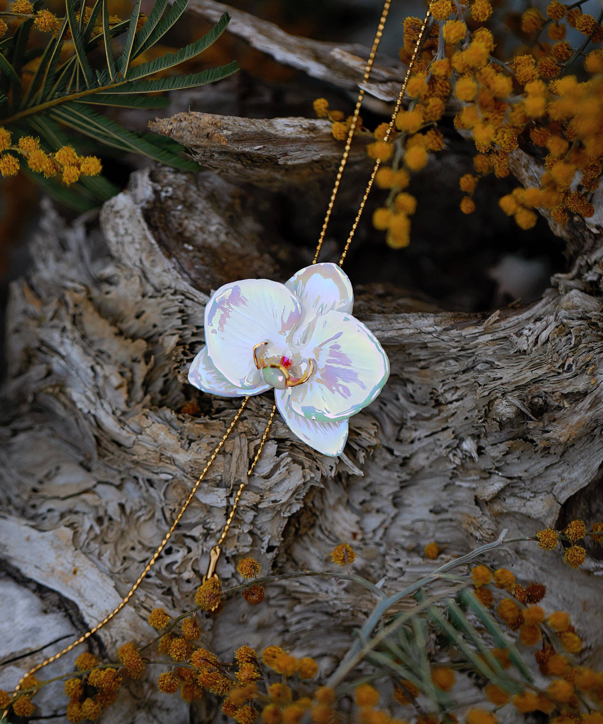 Vermilion Collection - Venta al por mayor Broches - Accesorios de cerámica YIHE "Orquídea polilla"6