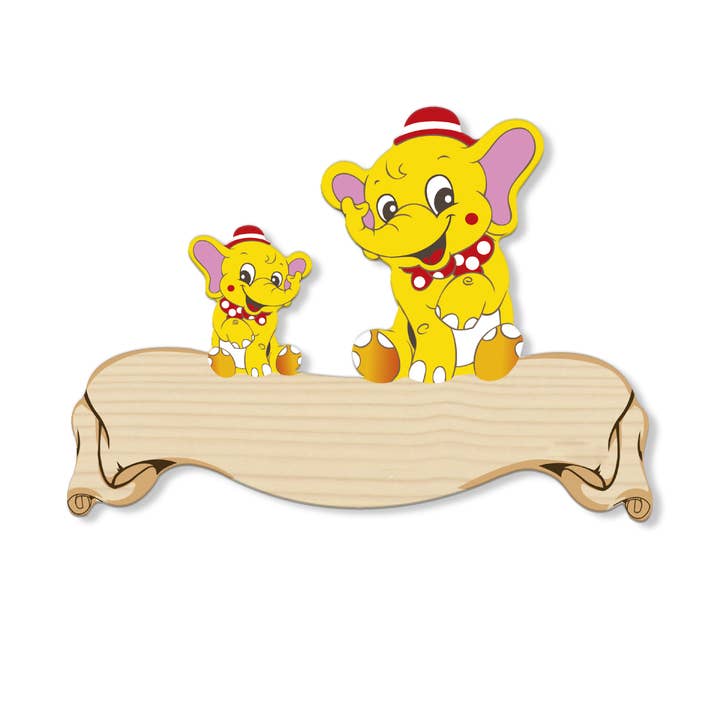 Elefant navneskilt for engroshandel hos Dekori