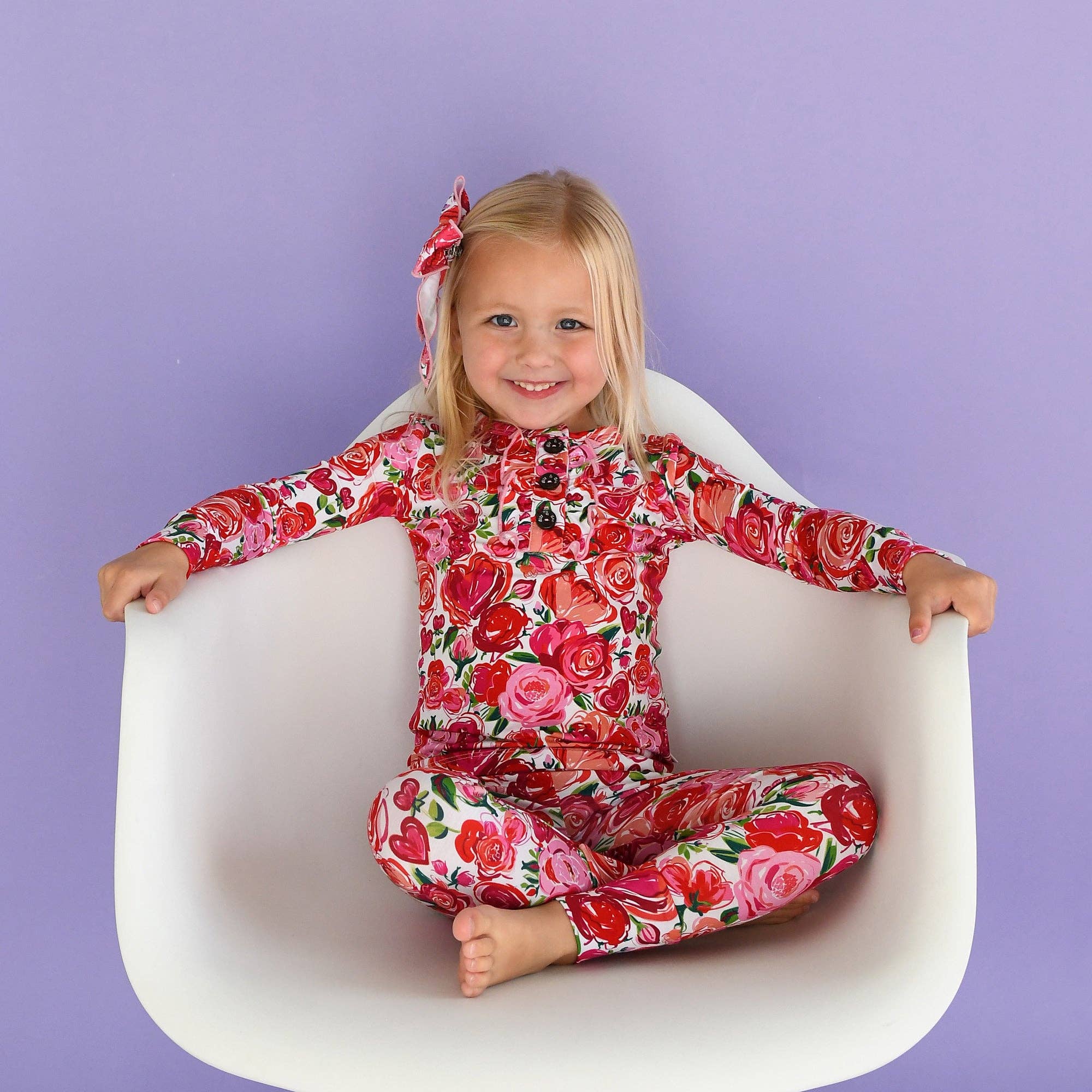 Gigi and Max – wholesale Sleepwear set – Kids – Rose Ruffle Two Piece Bamboo Toddler Outfit9