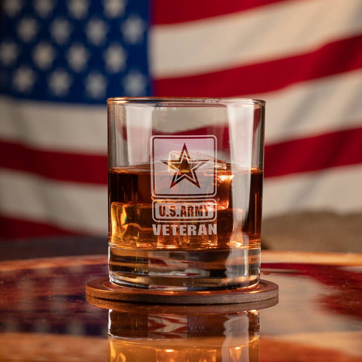 Old Southern Brass - Wholesale Cocktail/liquor glass - U.S. Army Veteran - Whiskey Glass - 10 oz3