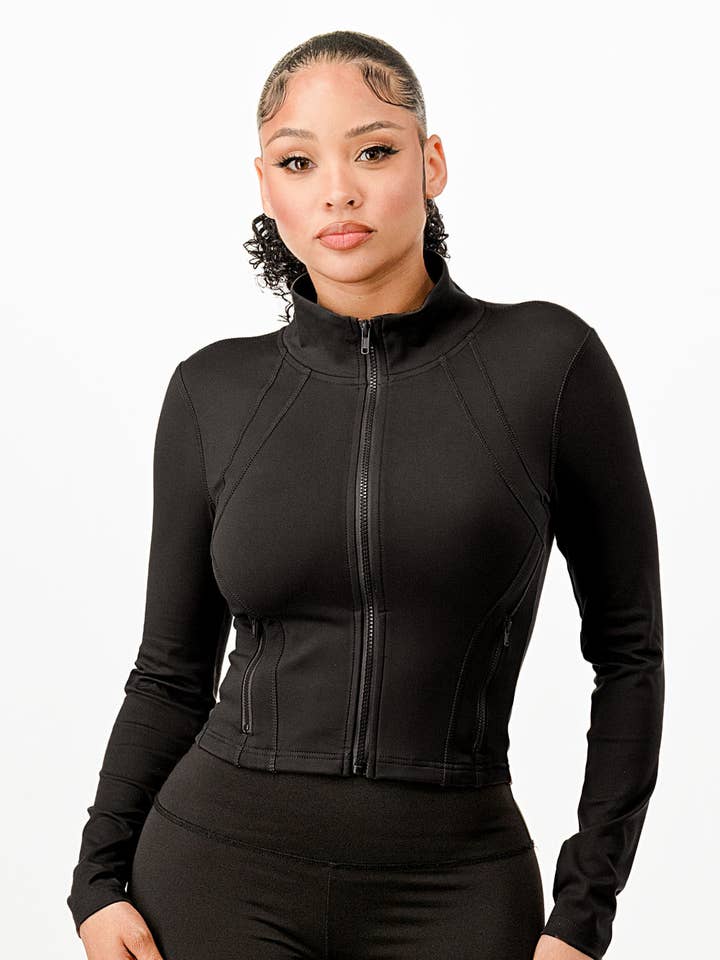 April Moon - Wholesale Athletic Jacket - Women's - AT2643-Active Jacket0