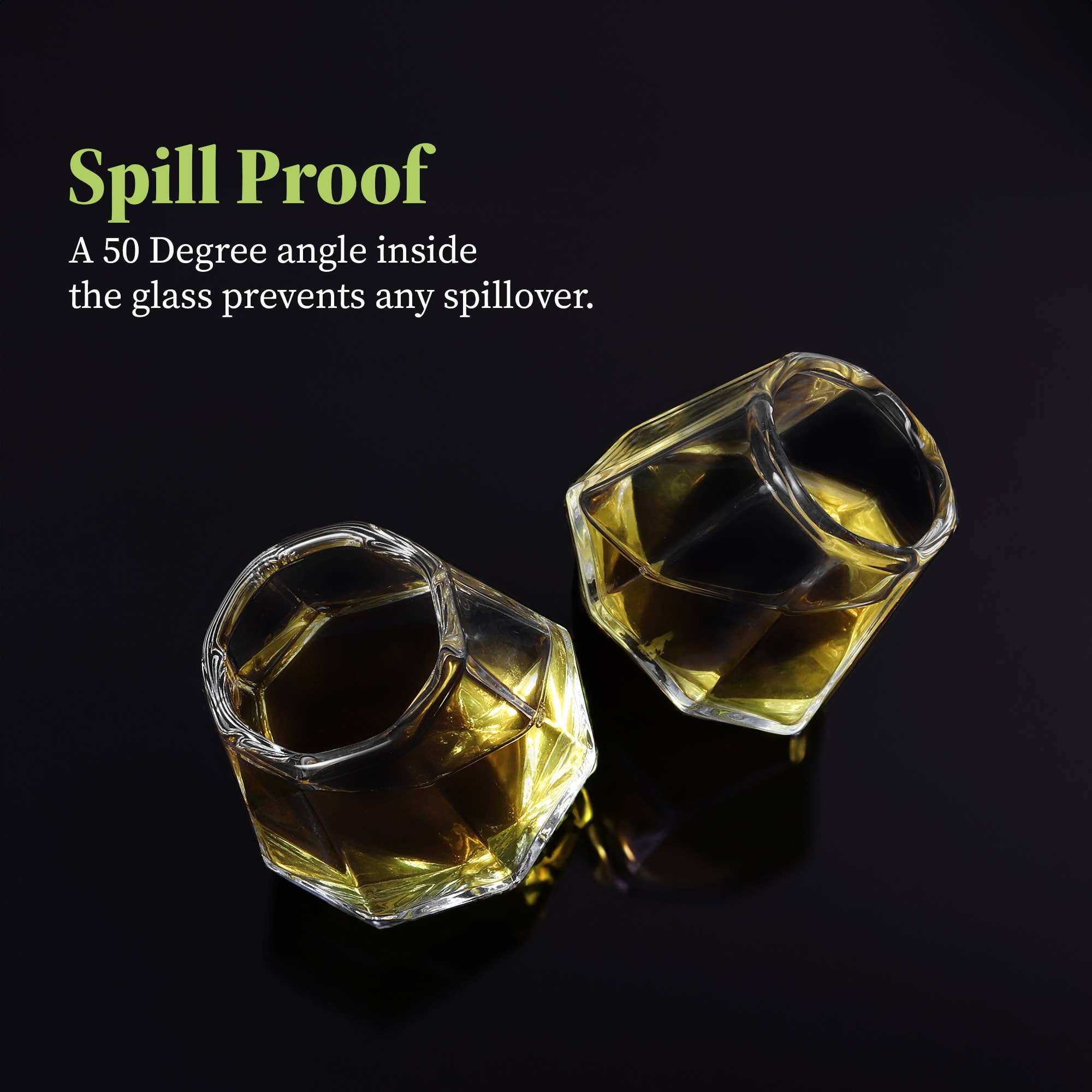 Garden Guru Lawn & Garden Tools – Copo de shot por atacado – Conjunto de 6 vidros Quaffer Shot Glass Transparente em forma de diamante6