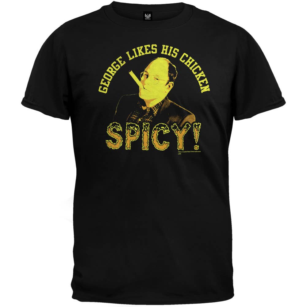 Official Store - Wholesale Screen Printed T-Shirt - Men's - Seinfeld - George Spicy Chicken Men's T Shirt0