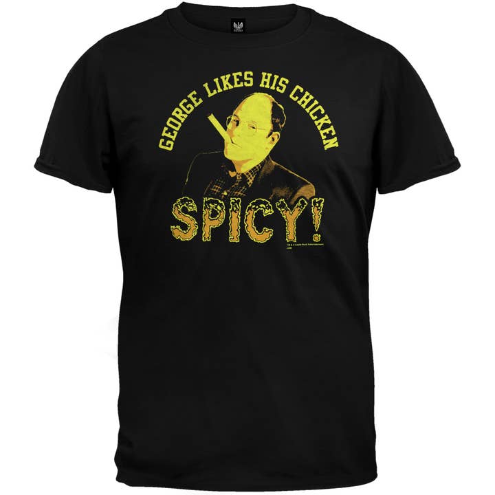 Official Store - Wholesale Screen Printed T-Shirt - Men's - Seinfeld - George Spicy Chicken Men's T Shirt