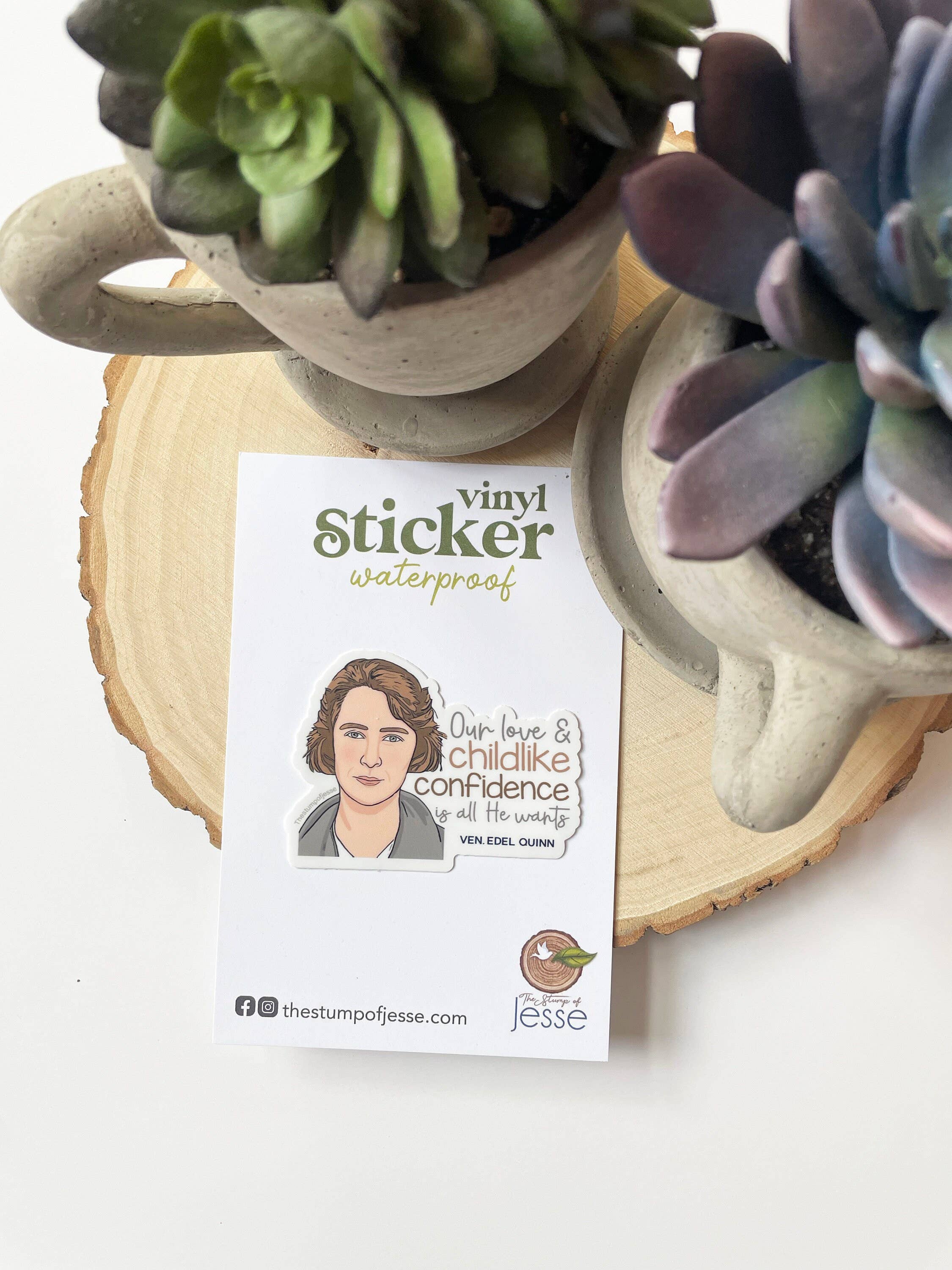 The Stump of Jesse - Wholesale Sticker - Ven. Edel Quinn Waterproof Catholic Sticker1