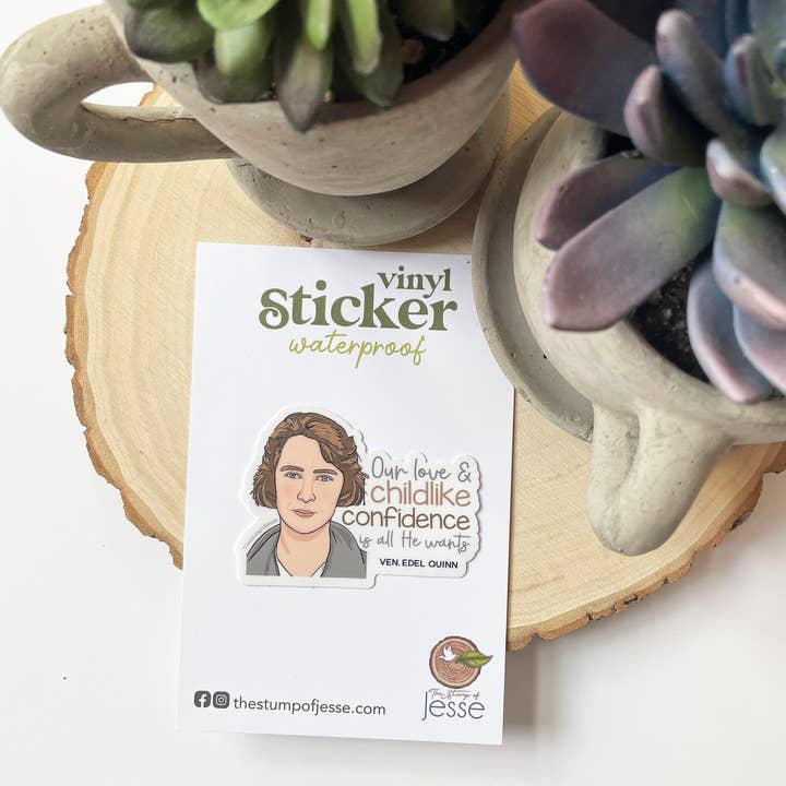 The Stump of Jesse - Wholesale Sticker - Ven. Edel Quinn Waterproof Catholic Sticker1