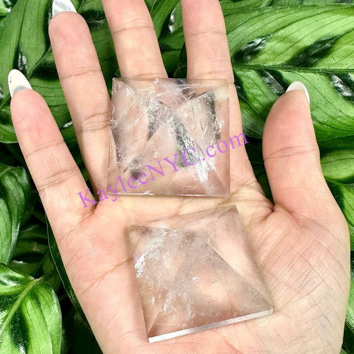 KayleeNYC - Wholesale Spiritual Stone/Crystal - 1 lb Natural Clear Quartz Pyramid Crystal Healing3