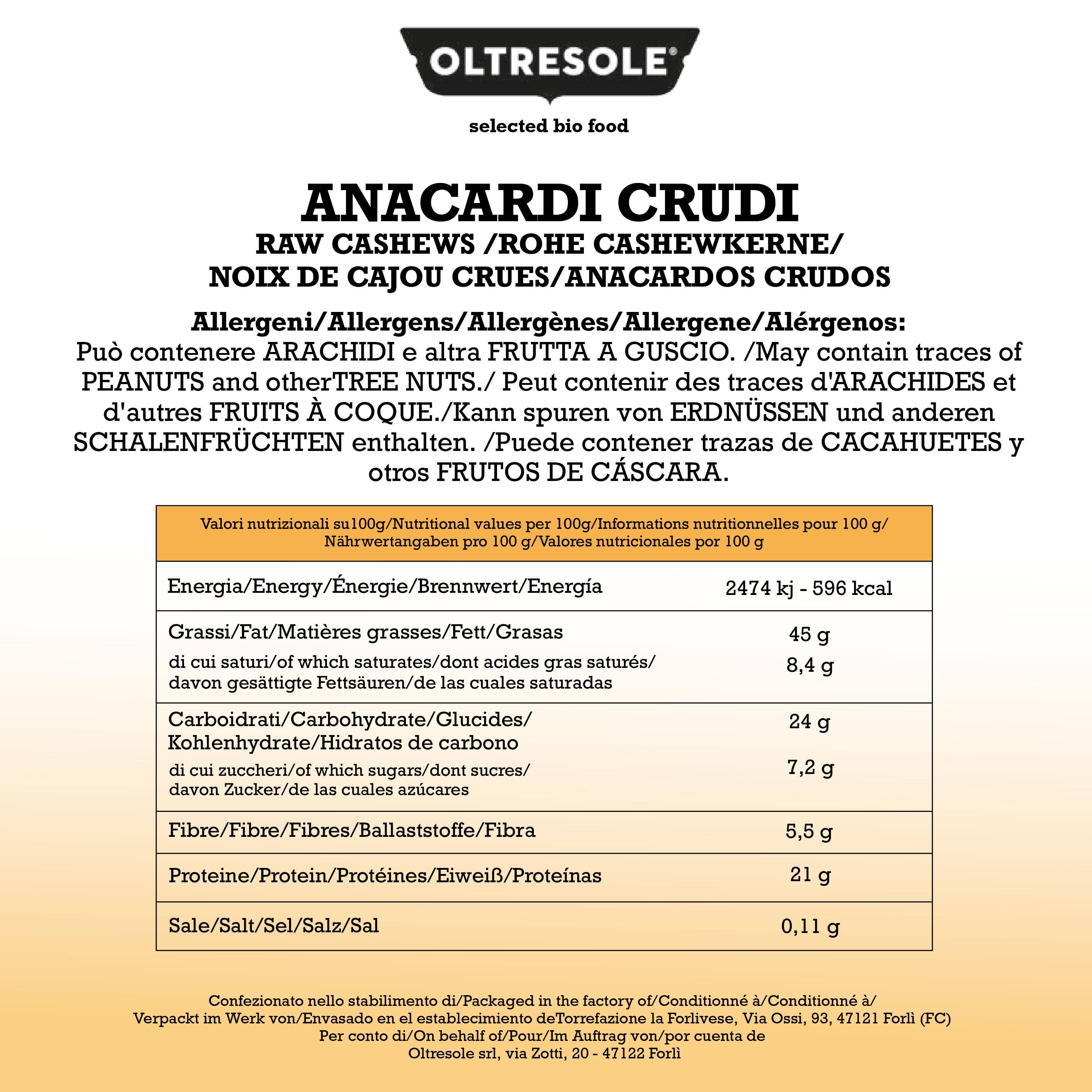 Oltresole - Vente Noix - NOIX DE CAJOU CRUES 1 Kg4