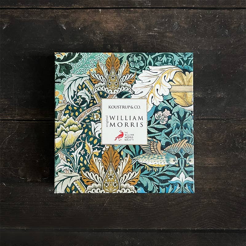 Koustrupco – Großhandel Schal – Damen – Seidenschal - Morris Pimpernel Blau - 50 x 50 cm5