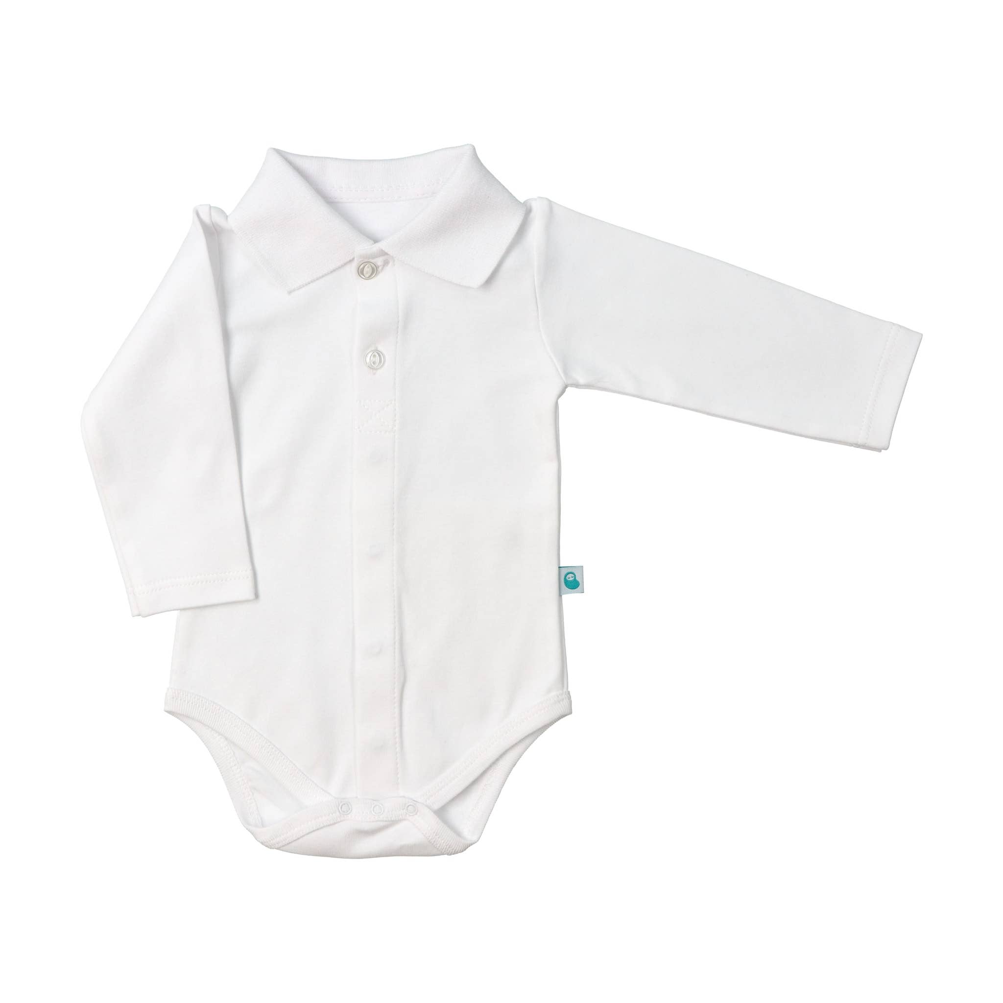 Bean Baby Clothes - Vente Body (sans pieds) – bébé - Body bébé en coton avec col polo blanc.2