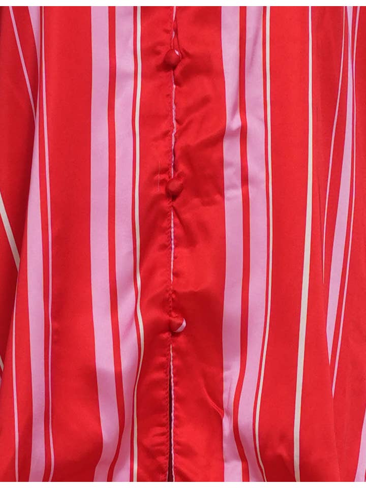 Rood Dames gestreepte lange mouwen top & broek lounge set voor groothandel op Faire1