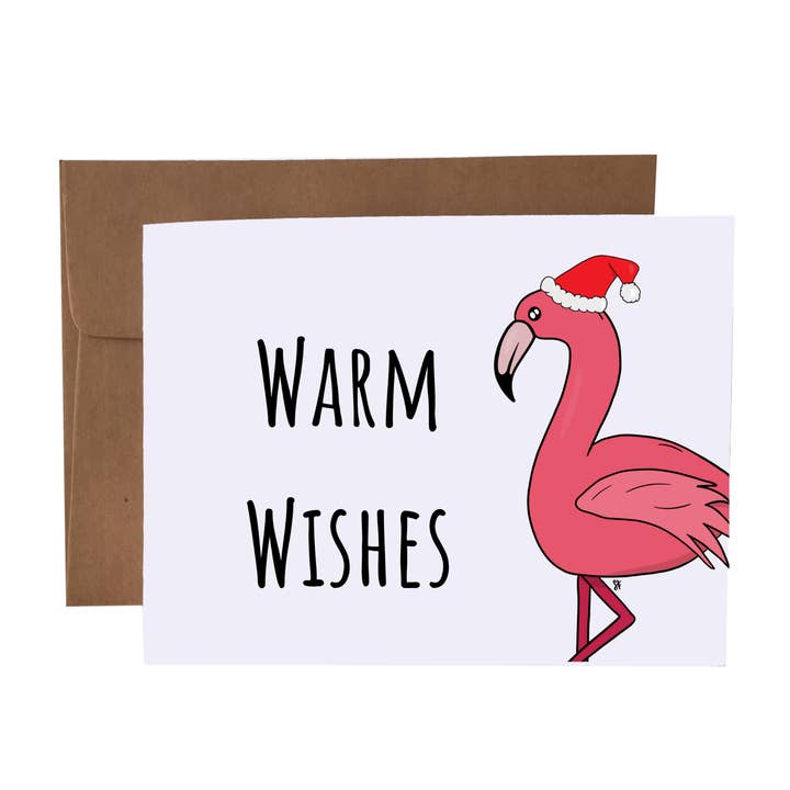 Varme ønsker | Flamingo jul lykønskningskort for engroshandel hos SKP ink