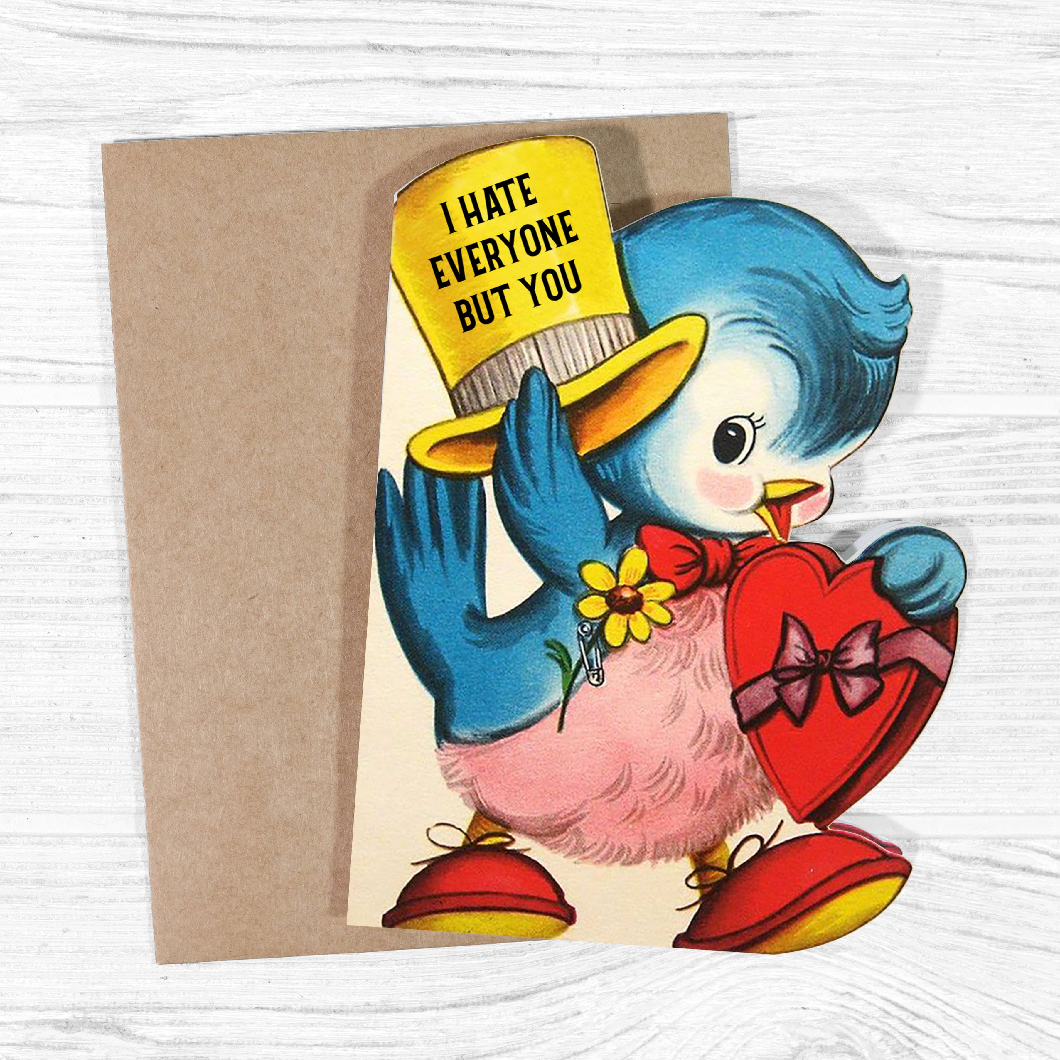 Bad Betty Greeting Co. - Wholesale Anniversary Card - I Hate Everyone but You - Funny Love and Friendship Card1