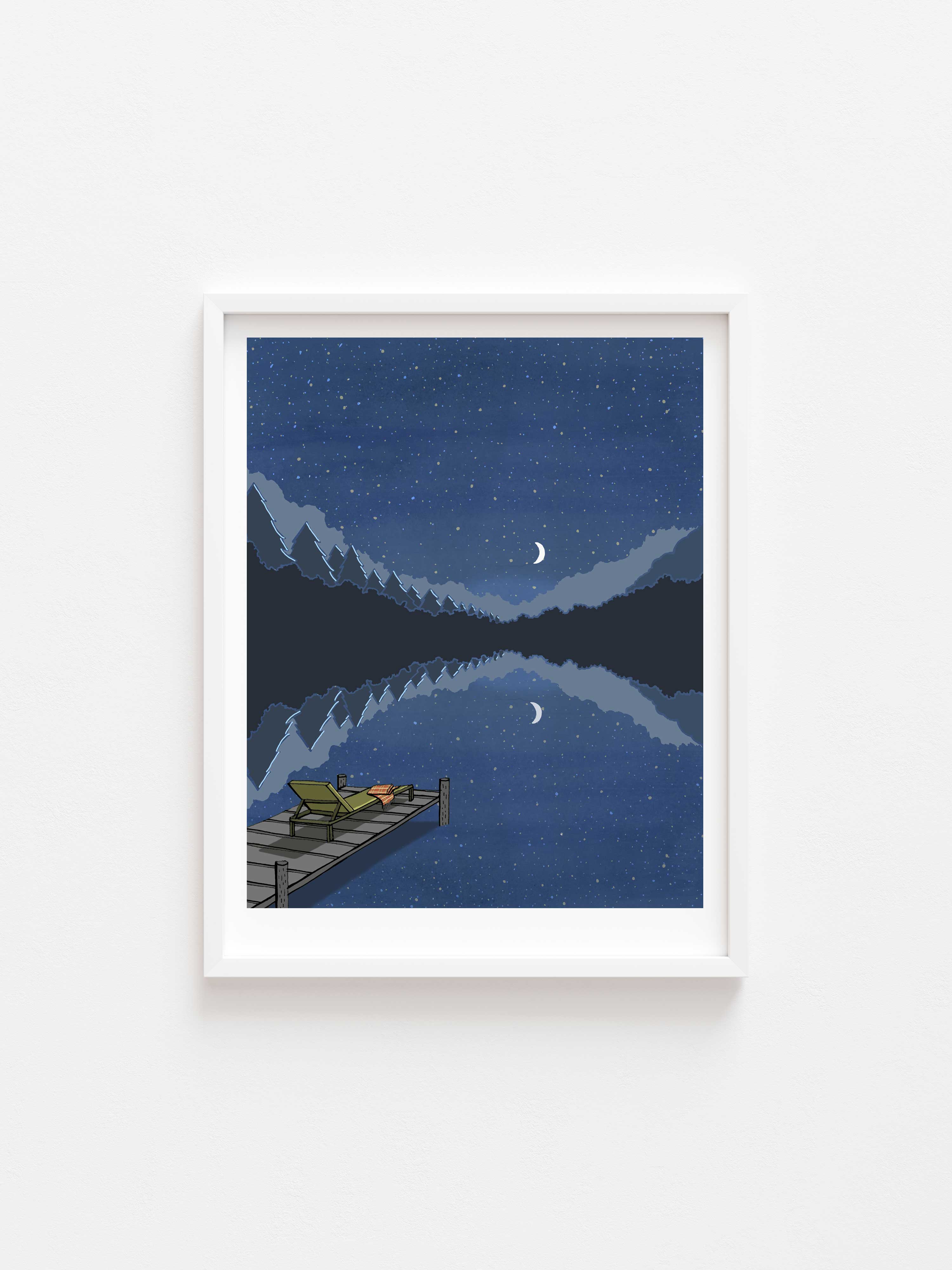 Sloe Gin Fizz – wholesale Art print – On the Dock under the Star-filled Sky Print1