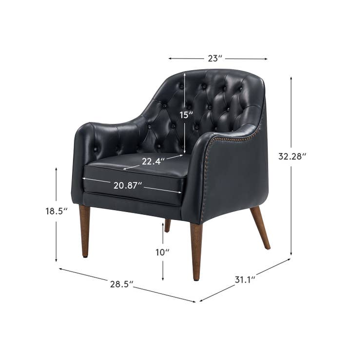 Karat Home - Wholesale Chair - Diego Genuine Leather Barrel Chair12