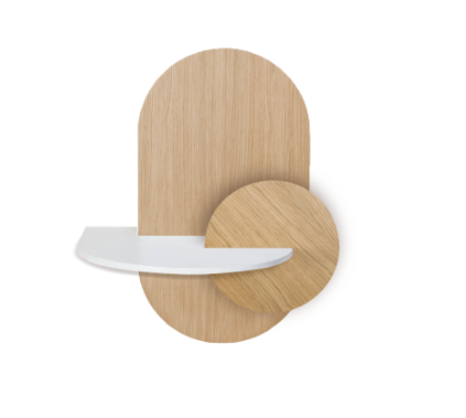 Woodendot – Engroshandel Soveværelsesmøbel – ALBA L - Ovalt Sengebord med skjult opbevaring6