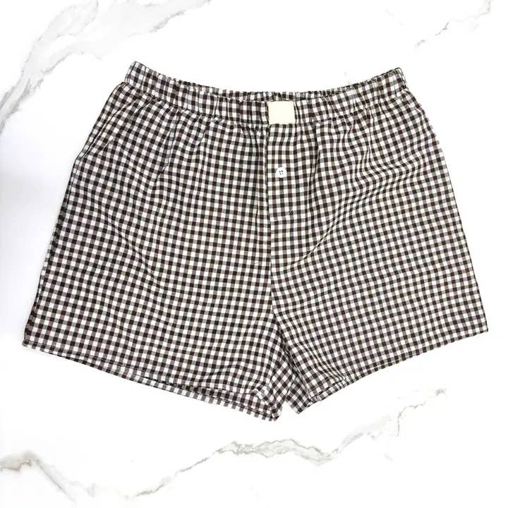 safistyle - Wholesale Shorts - Women's - Gingham High-Rise Shorts1
