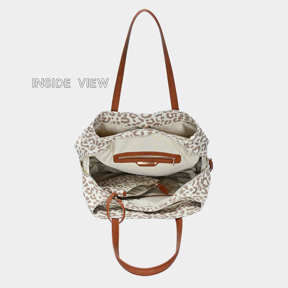 Sensibling Corp. - Wholesale Shoulder Bag - Women's - 2PCS - Leopard Patterned Shoulder Bags
1