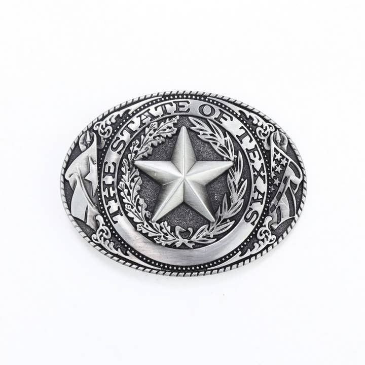 ACCITY - Wholesale Belt Buckle - Unisex - TEXAS PENTAGRAM VINTAGE BELT BUCKLE_CWABE0431
