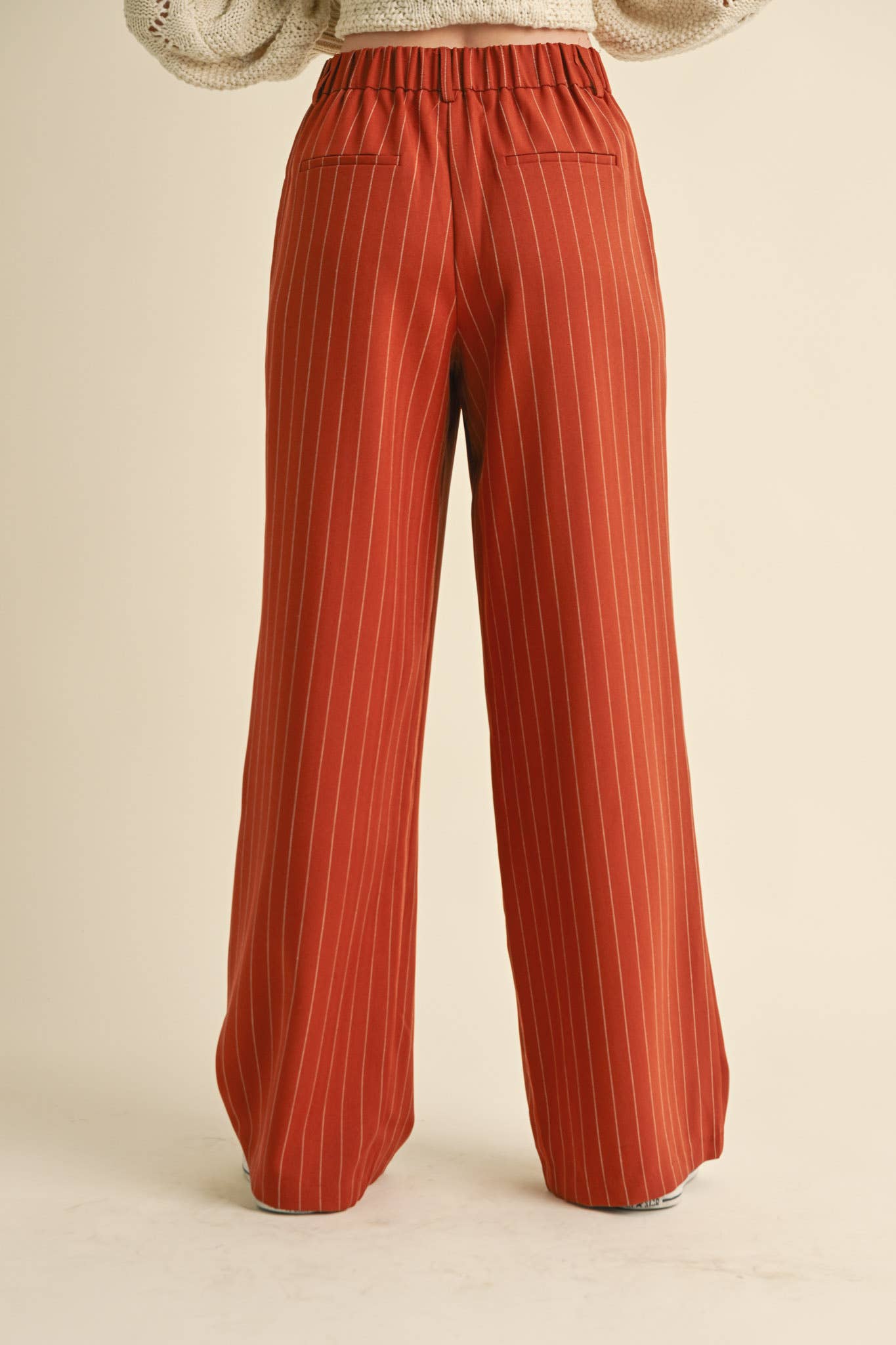 &MERCI - Wholesale Pants - Women's - WIDE LEG PINSTRIPE TROUSERS MP341110