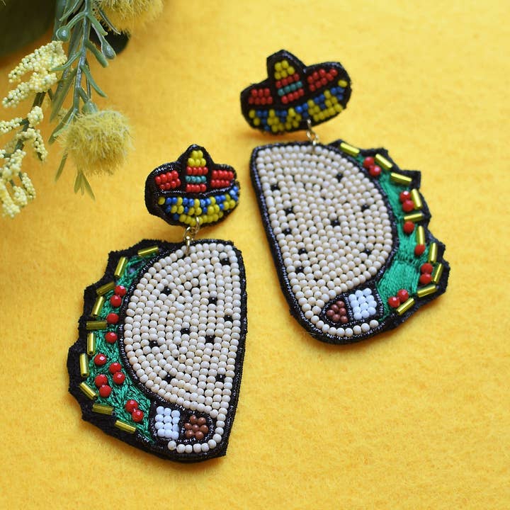 Curated Trinkets | Cinco De Mayo | Earring | Taco| 616 for wholesale by Curated Trinkets
