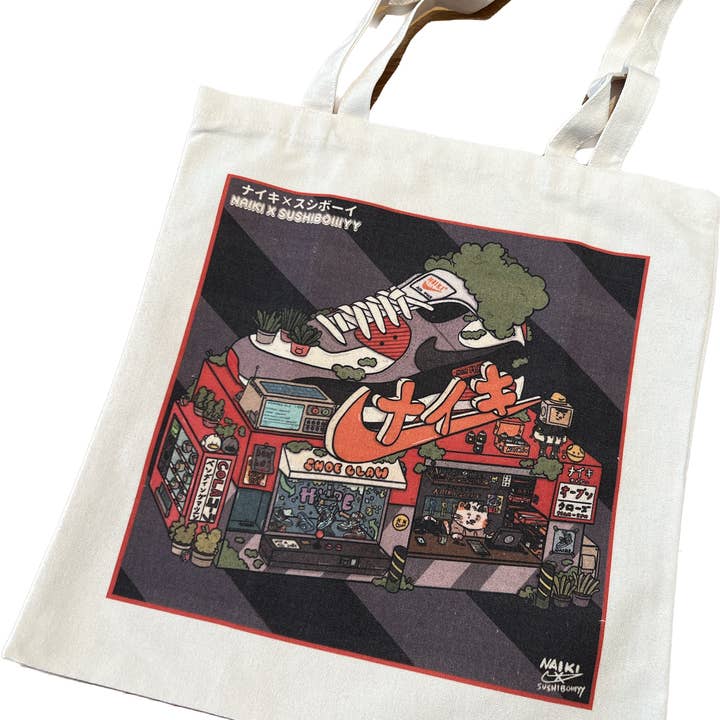 Naiki Canvas Totebag for wholesale by sushiboiiiyy