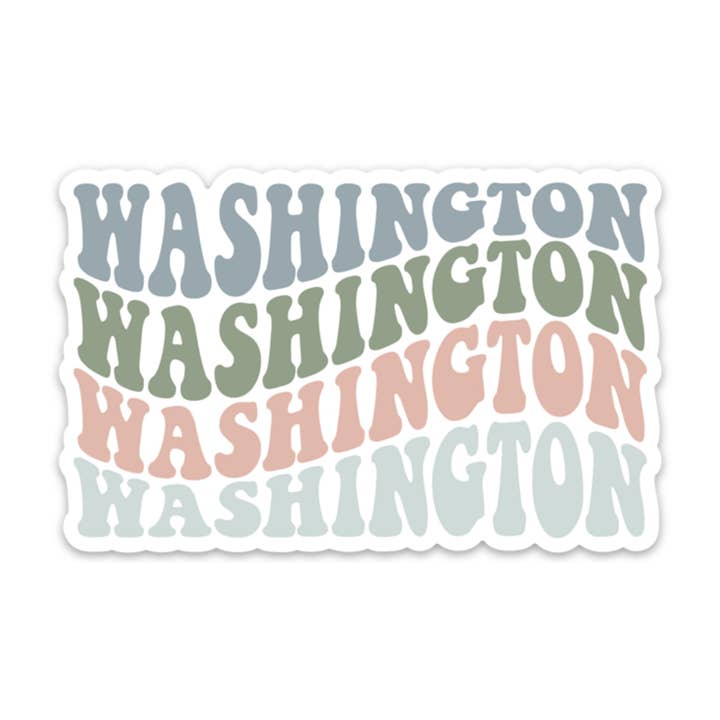 Washington Pastel Repeat Sticker for wholesale by The Northwest Store