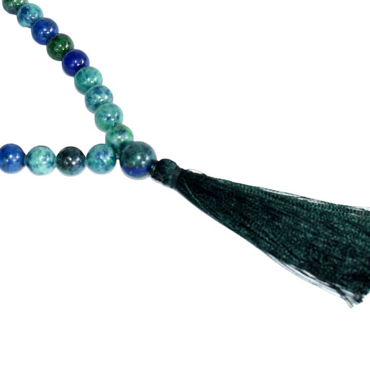 Soothing Crystals - Wholesale Prayer beads necklace - Gemstone Mala | Azurite Malachite | 108 Prayer Bead Jap Mala3