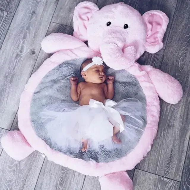 Wholesale Pink Elephant Baby Mat for your store Faire - Main Image