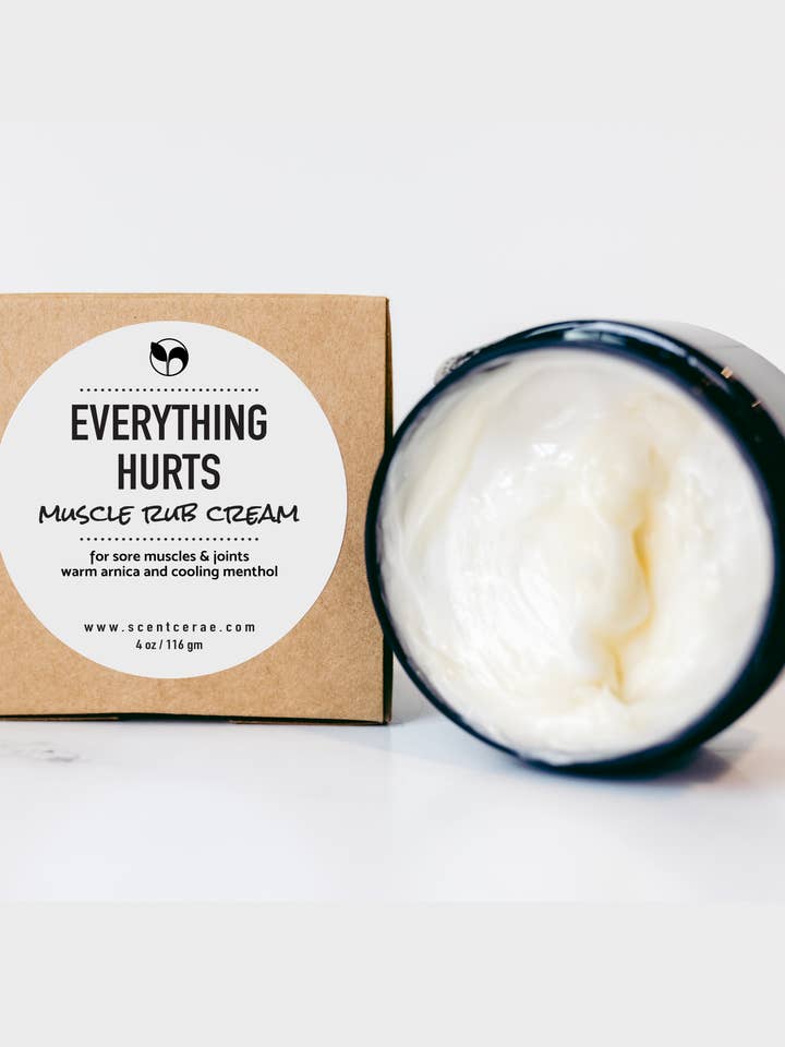 EVERYTHING HURTS Muscle Rub on refillable cream jar and other Purchase Wholesale running. Free Returns & Net 60 Terms on Faire trending on Faire.