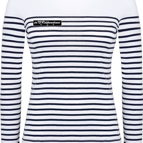 Maglia a righe a maniche lunghe inTERdépendance* per la vendita all'ingrosso da parte di DREAMERSLIFE/IN-TER-DEPENDANCE