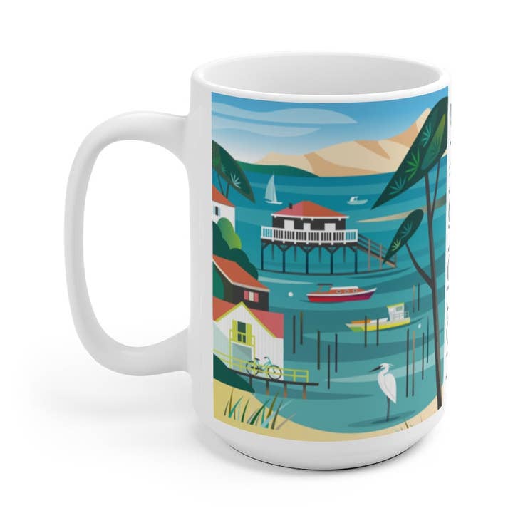 BASSIN D'ARCACHON 15 OZ CERAMIC MUG for wholesale by Max & Oscar