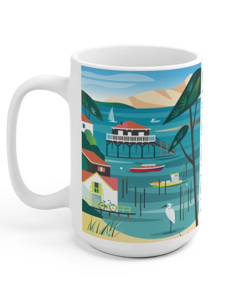 BASSIN D'ARCACHON 15 OZ KERAMISK MUGG för wholesale av Max & Oscar