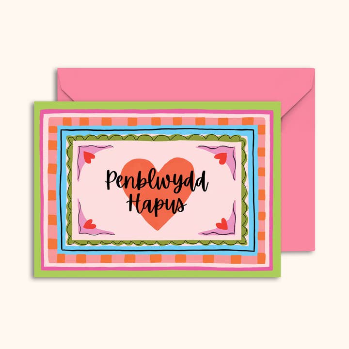 Welsh Birthday Card | Penblwydd Hapus | Female Friends for wholesale by Natalie Lea Owen