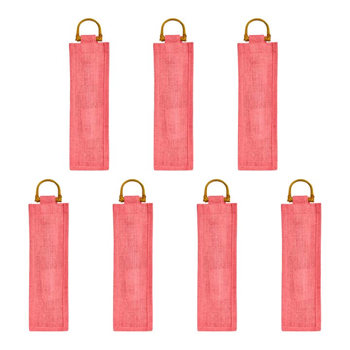 ecojutebags - Wholesale Wine Gift Bag - Eco Jute Wine Bags 7-Pack with Wooden D Handles for Gifting8