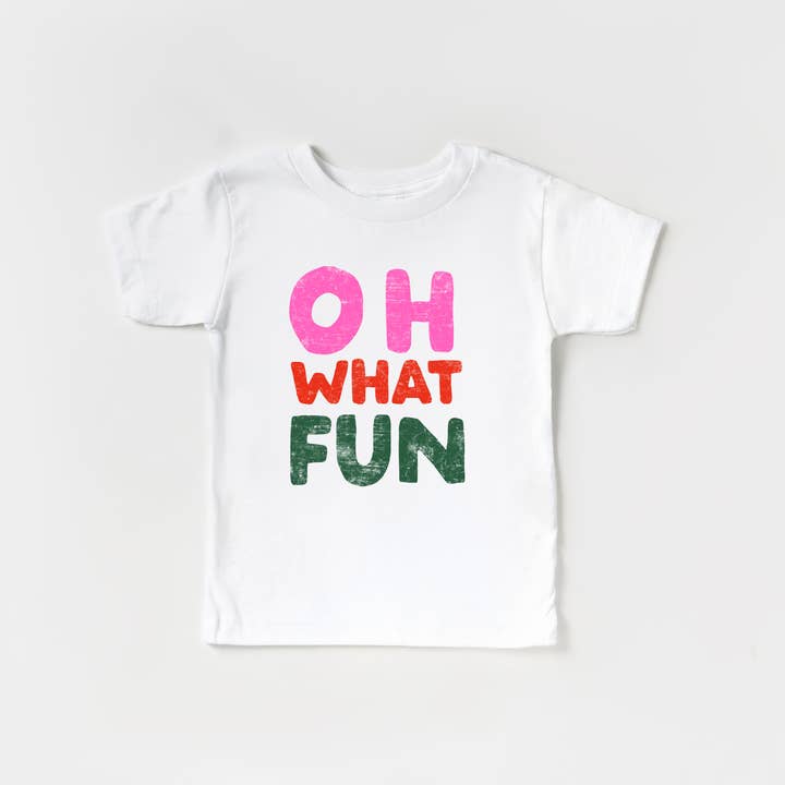 Benny & Ray Apparel - Wholesale Screen Printed T-Shirt - Kids - Oh What Fun Christmas Merry Kids Shirt Toddler Youth